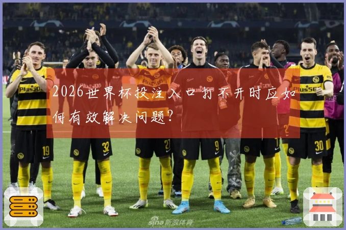 2026世界杯投注入口打不开时应如何有效解决问题？